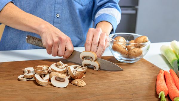 Bosch Turkey Wild Rice Soup prepping