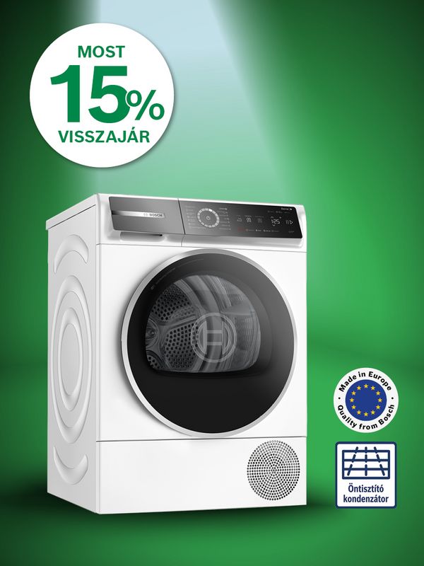 Energiasp&oacute;rol&aacute;s minden sz&aacute;r&iacute;t&aacute;sn&aacute;l az &ouml;ntiszt&iacute;t&oacute; kondenz&aacute;torral.