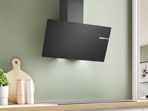 Freestanding Extractor Hood in pink kitchen design