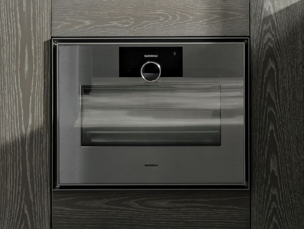 A close up of a Gaggenau Expressive series oven