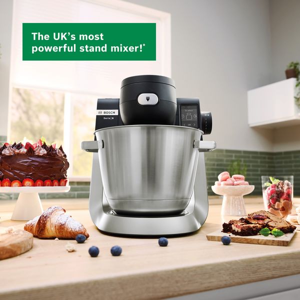 Bosch series 6 stand mixer with Good Housekeeping icon