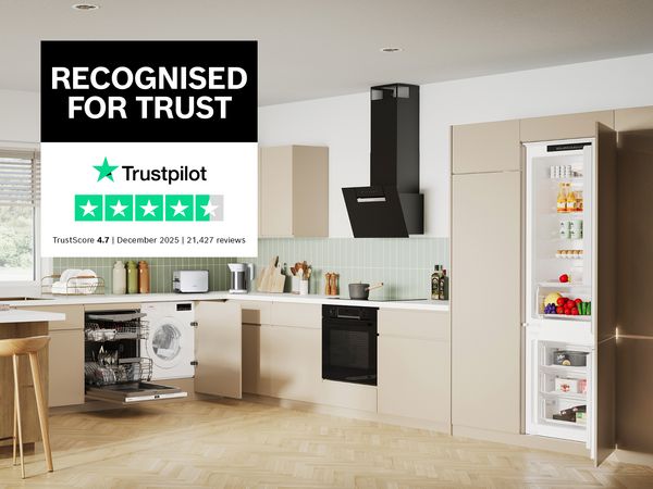 Bosch kitchen with recognised for trust logo