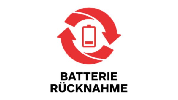 Symbol R&uuml;ckgabe der Altbatterien