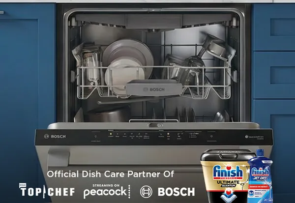 Finish official dish care partner topchef, peacock, and bosch