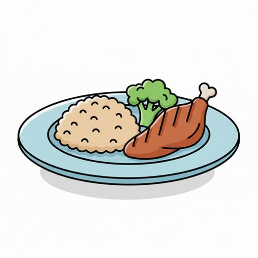 Ilustracja miski sałatkowej z jajkami, pomidorami i r&oacute;żnymi warzywami.