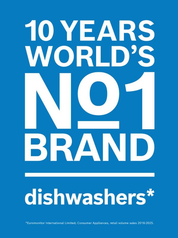 10 years World's No 1 Brand for Dishwashers