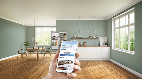 Smartphone s aplikac&iacute; Home Connect