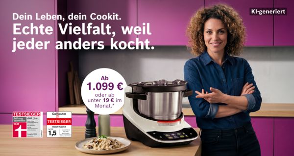 Bosch Cookit K&uuml;chenmaschine mit Kochfunktion ab 1.099 &euro; &ndash; Testsieger Stiftung Warentest & Computer Bild &ndash; Echte Vielfalt f&uuml;r jeden Kochstil.