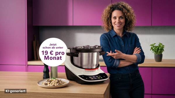 Bosch Cookit mit Finanzierungsoption auf einem K&uuml;chentresen.