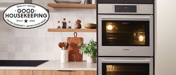 Bosch double wall ovenw ith good housekeeping seal banner