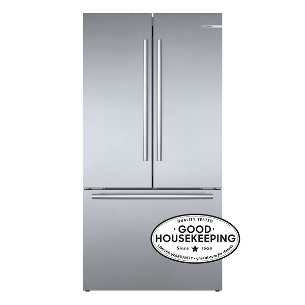 Bosch stainless steel fridge with good housekeeping seal