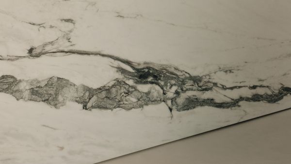 Close-up image of the locally sourced kitchen island marble 