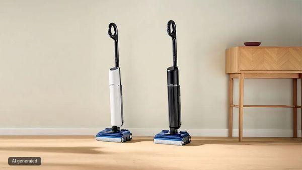 Zwei OneFlow-Serie6 Wischsauger von Bosch zur Reinigung von Hartb&ouml;den.