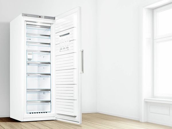 White Bosch upright freezer
