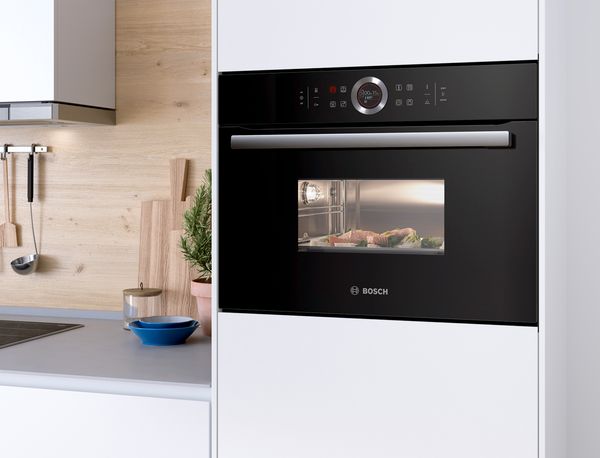 Bosch steam oven installed at high-level