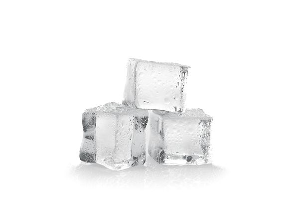 Icecubes resting with white background