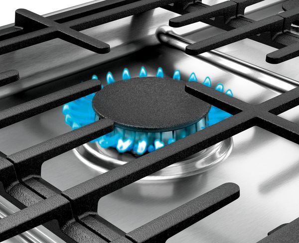 Kitchen design for Bosch stainless steel cooktop 