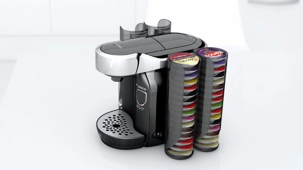 Une machine parfaitement ordonnée grâce à des porte-capsules intégrés pour toutes vos boissons préférées