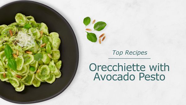 Orecchiette z pesto z awokado  