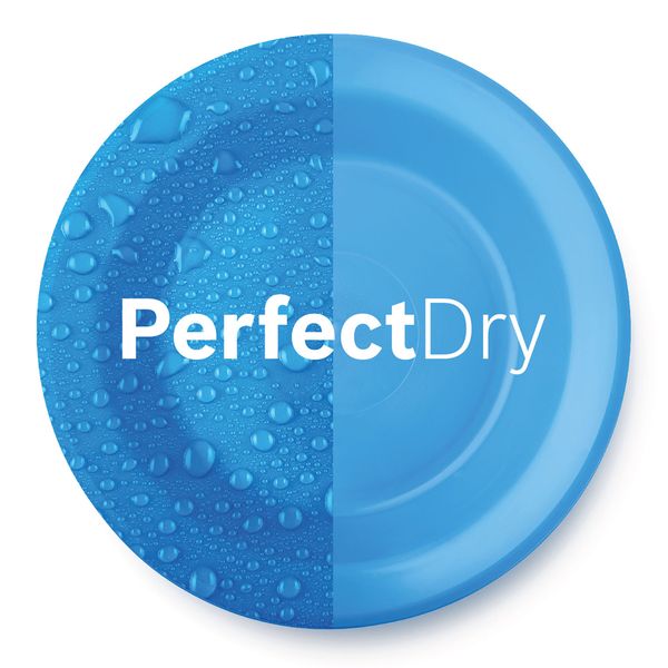 PerfectDry Plate comaprison, one half speckled with water and one dry