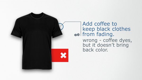 Adding coffee does not bring back color