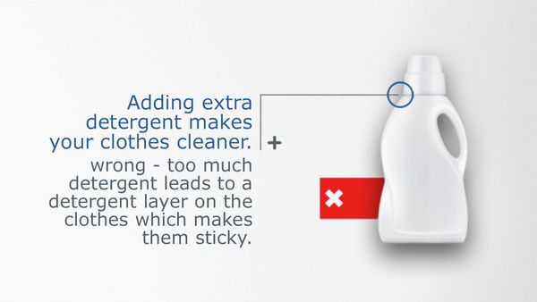 Don't use too much detergent