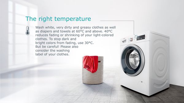 Use the right temperature for washing