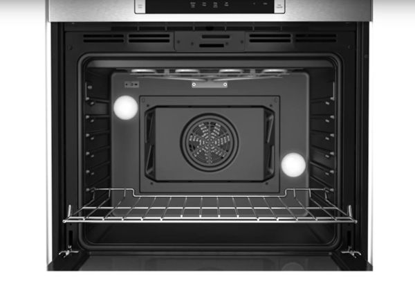 Bosch range with oven doors open