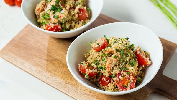 Salade de quinoa crevettes