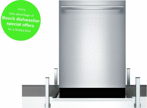 Lave-vaisselle Bosch Ascenta blanc de 24 po et 50 dBA avec haute cuve en  acier inoxydable et polypropylène