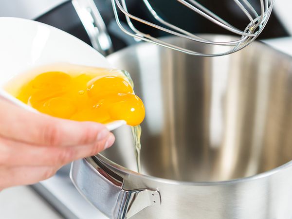 Add eggs to your mixing bowl