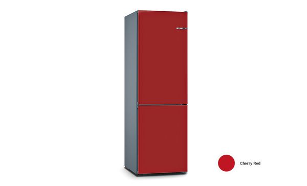 VarioStyle fridge-freezer cherry red coloured