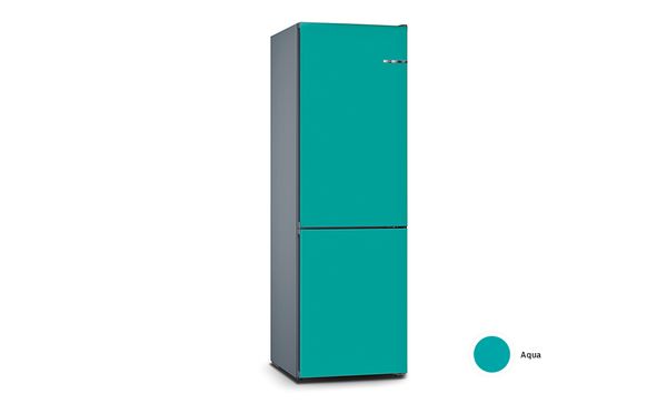 VarioStyle fridge-freezer aqua coloured