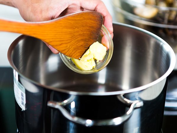 Melt butter in a lightly heated pan