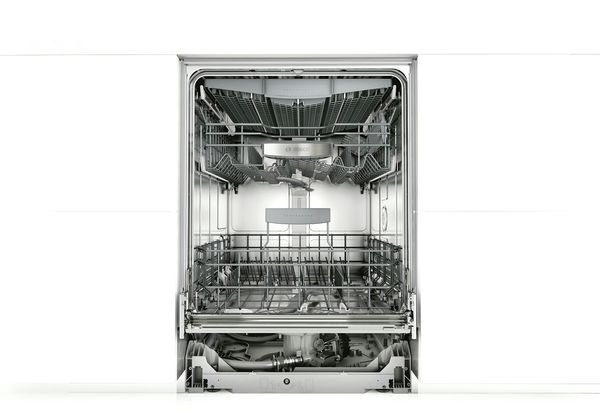 Inside of a Bosch dishwasher