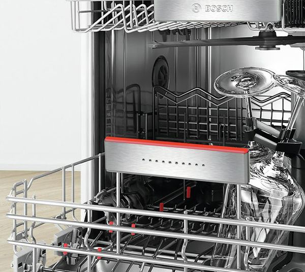 Loaded Bosch dishwasher