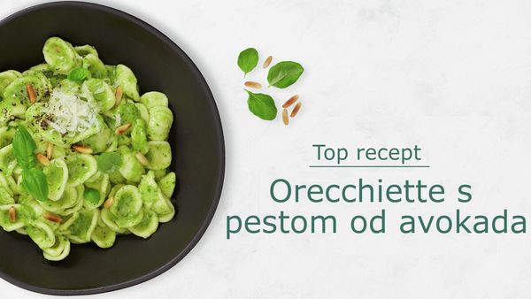 Orecchiette s pestom od avokada