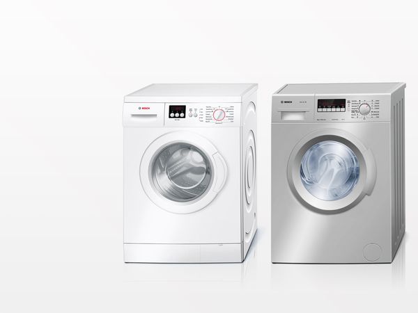 Bosch Serie 2 Washing machines on display.