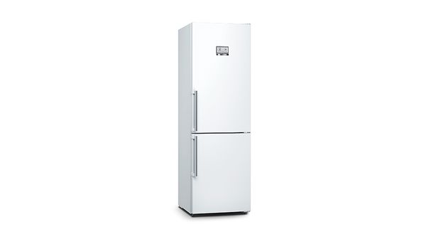 White fridge freezer appliance