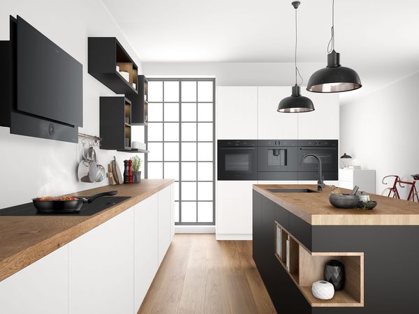 Bosch AccentLine keuken met Carbon Black afzuigkap