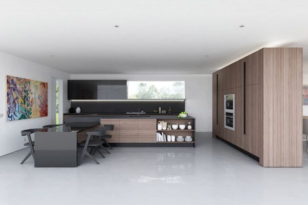 The modern kitchen design with Bosch appliances in Dan Brunn’s Bridge House