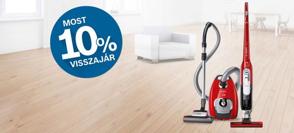 Cserélje újra porszívóját most 10% pénzvisszatérítéssel!