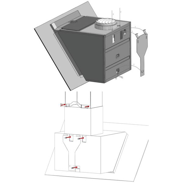 Takintegrert ventilator montering