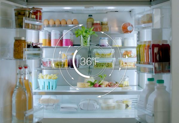 bosch french door multi airflow example showing fresh food in refrigerator