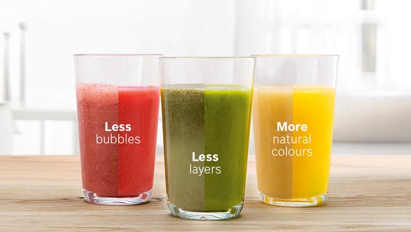 3 different coloured Smoothies side by side with type overlay
