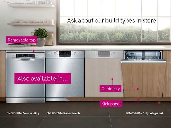 bosch semi integrated dishwasher smi66ms01a