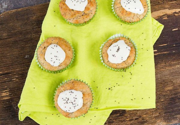 Veganistische chiamuffins met kokos