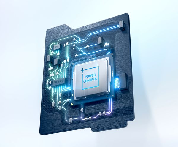 Der Bosch Power Control Prozessor reguliert den Luftstrom, sodass der Motor seine Leistung anpassen kann.