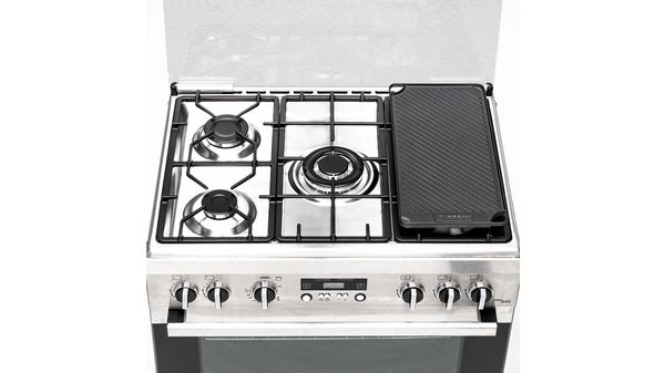 Serie 4 Cocina de gas de libre instalación Acero inoxidable HSK12I26SE HSK12I26SE-3