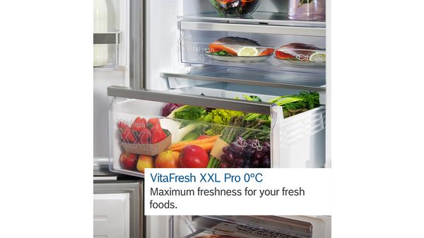 Serie | 4 Free-standing fridge-freezer with freezer at bottom 193 x 70 cm Inox-look KGN56XL30 KGN56XL30-7